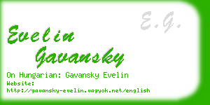 evelin gavansky business card